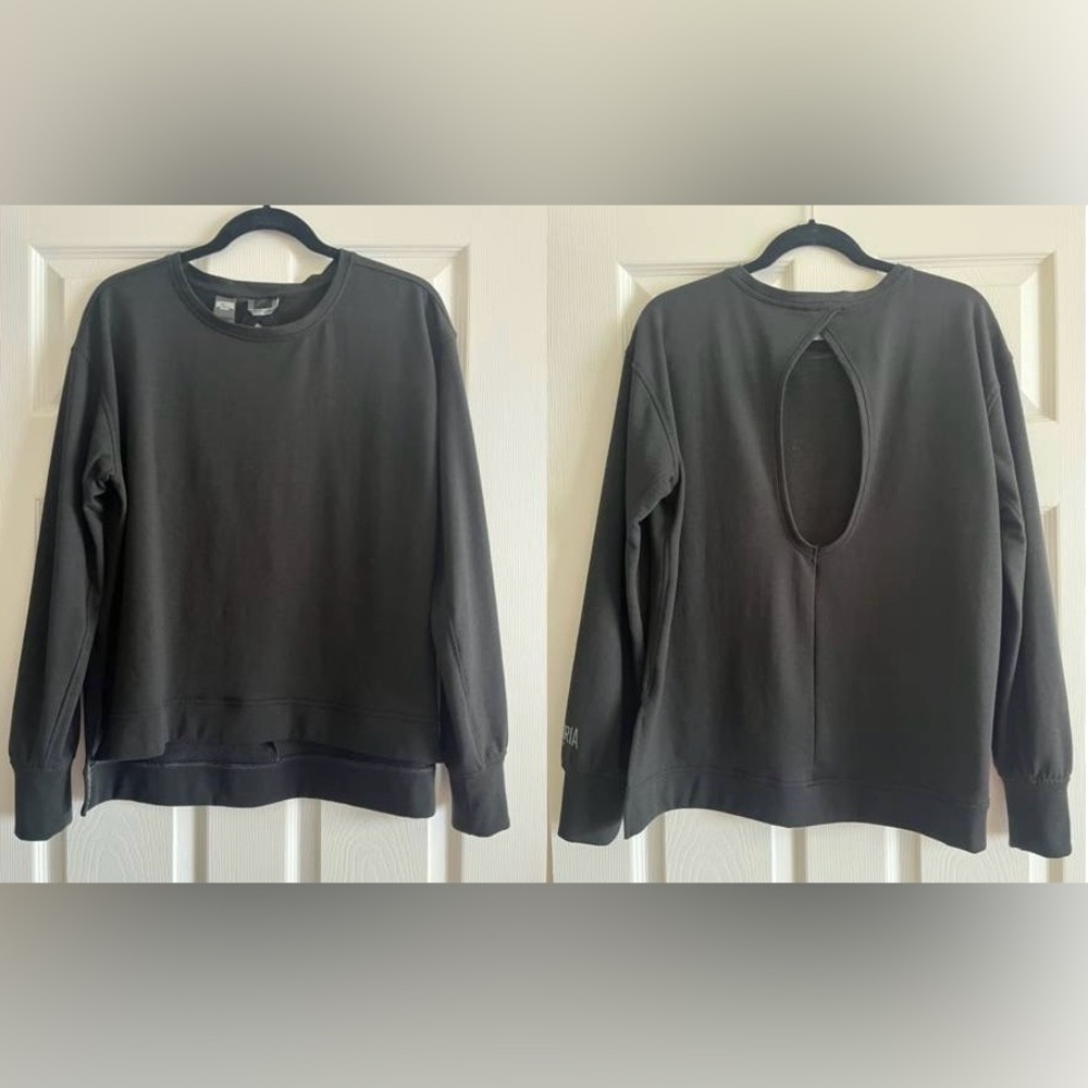 Victoria’s Secret Victoria Sport Back Keyhole Sweatshirt - Size M Black